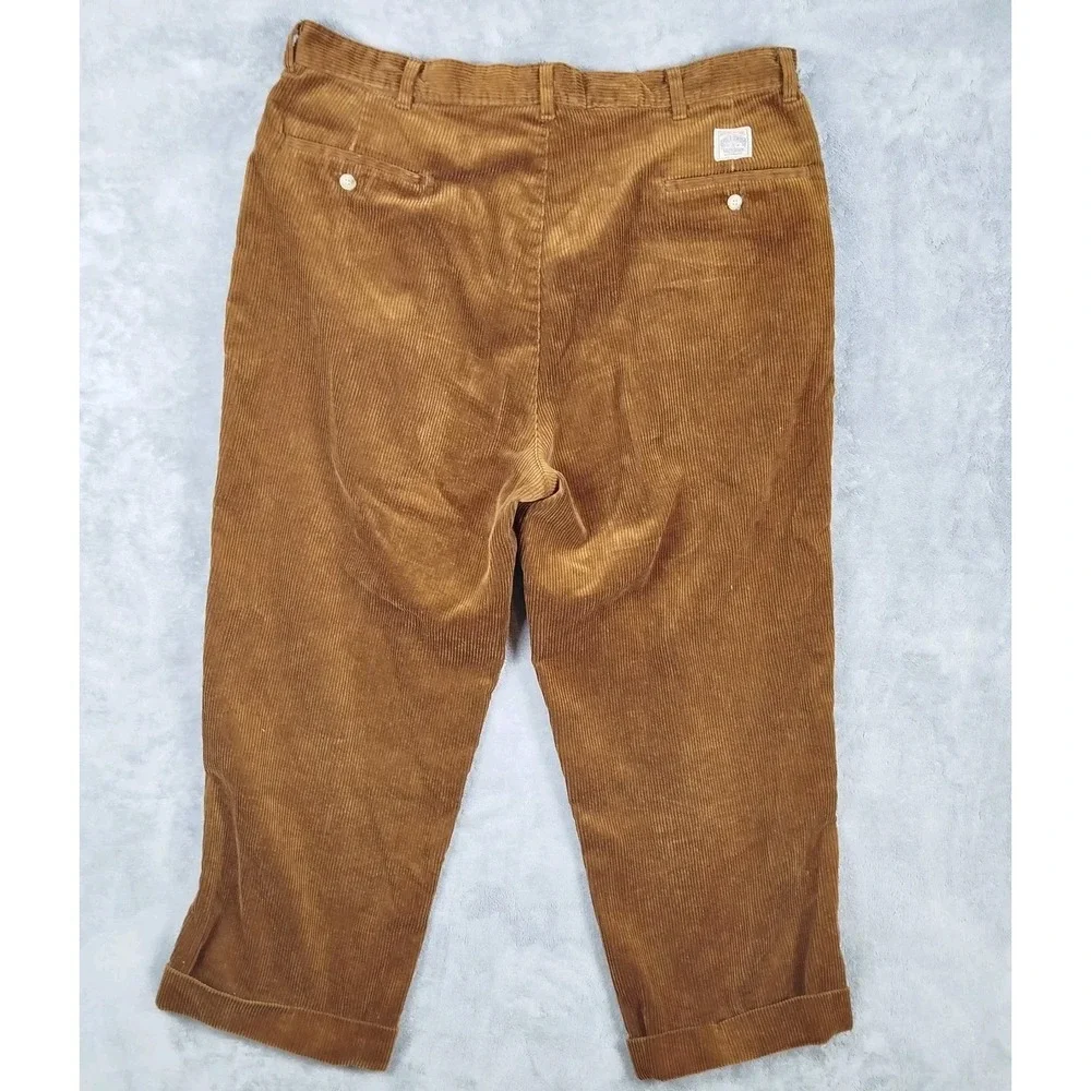 Vintage 80s Polo Ralph Lauren Corduroy‎ Pants Men's 38x27 Brown Made in USA